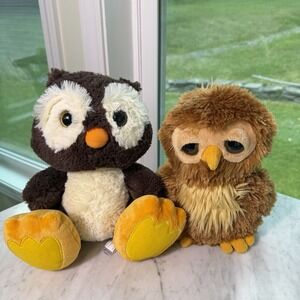 Taddle Toes & Starbright Dreamy Eyes Aurora Owls Stuffed Animal Plush Brown